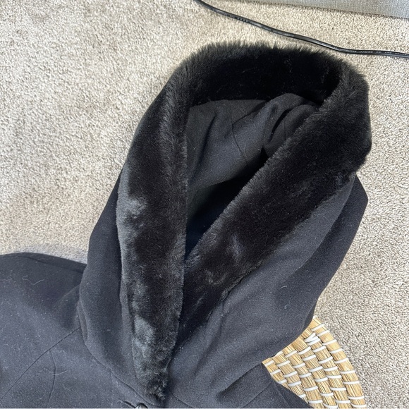 SOLD | Braetan Women’s Vintage Wool Long Coat Hooded Faux Fur Penny Lane Mob - Picture 8 of 15